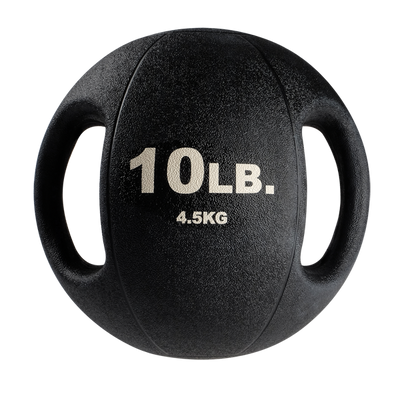 Body Solid 10lb dual grip medicine ball black rubber Simpsons Fitness Supply