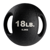 Body Solid 18lb dual grip medicine ball black rubber Simpsons Fitness Supply