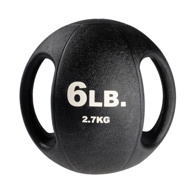 Body Solid 6lb dual grip medicine ball black rubber Simpsons Fitness Supply