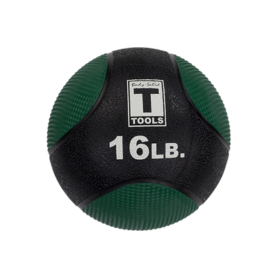 16lb medicine ball green and black home gym exercise ball Simpsons Fitness Supply