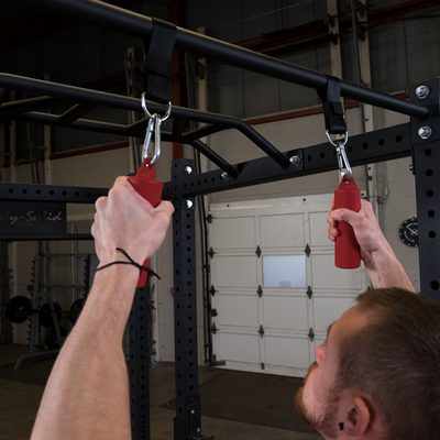 pull up grip strength trainers red nunchuck cylinders body solid simpsons fitness supply