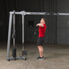 Body-Solid GDCC250 cable crossover dual stack weight machine black and silver shoulder rows
