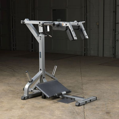 Body-Solid GSCL360 Leverage Squat Calf Machine Silver and black side view