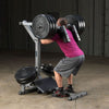Body-Solid GSCL360 Leverage Squat Calf Machine Silver and black squats
