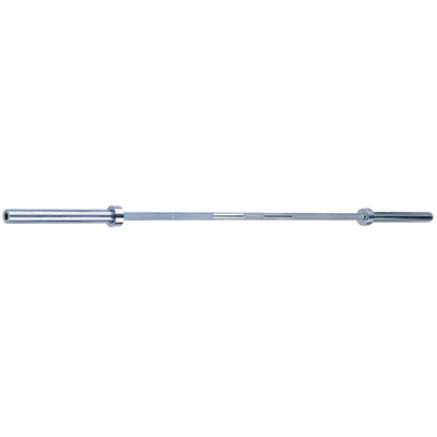 Body Solid 7ft chrome economy barbell full side view Simpsons Fitness Supply