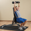 Body-Solid SFID325 adjustable bench black and silver flat incline bench 90 degree shoulder press