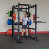 SPR1000 power rack with additional storage accessories with bumper plates