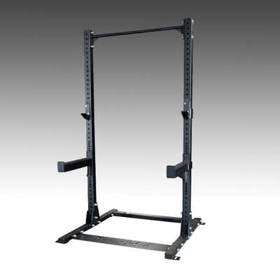 Body Solid SPR500 half rack black with pull-up bar, j-hooks, safety spotter arms