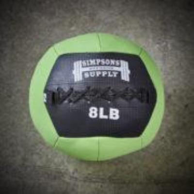 Simpsons Fitness Supply 208lb medicine ball wall ball green and black