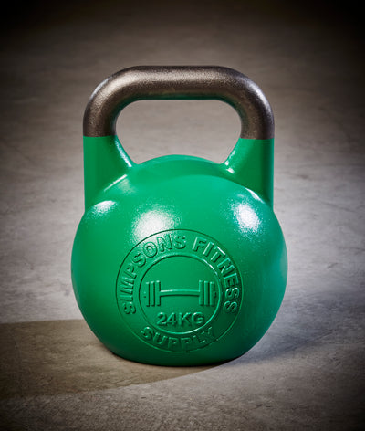 Green 24kg competition kettlebell 53 pounds