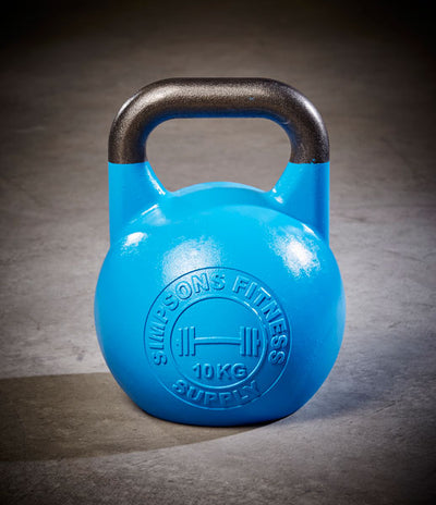 Competition Kettle Bells 10kg - Simpsons Fitness Supply blue