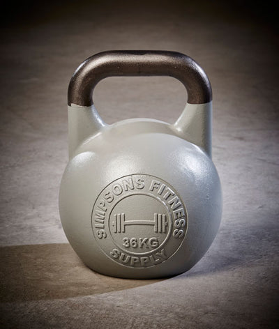 Competition Kettlebells 36kg - Simpsons Fitness Supply silver