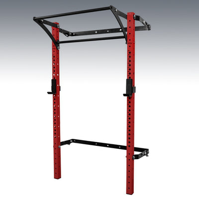 PRX performance profile pro folding squat rack red with kipping bar