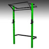 PRX performance profile pro folding squat rack neon green with kipping bar