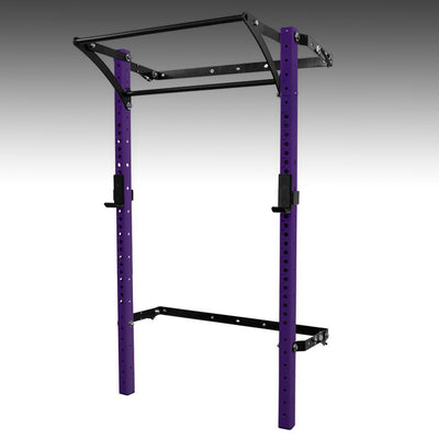 PRX performance profile pro folding squat rack purple with kipping bar